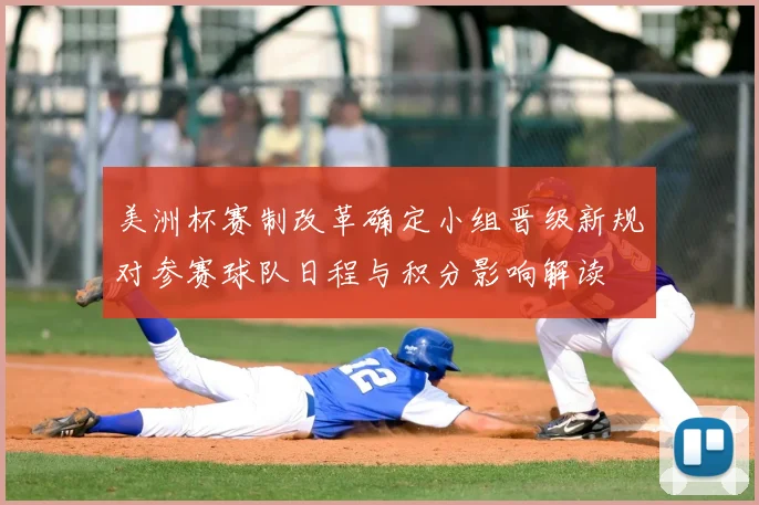 美洲杯赛制改革确定小组晋级新规对参赛球队日程与积分影响解读